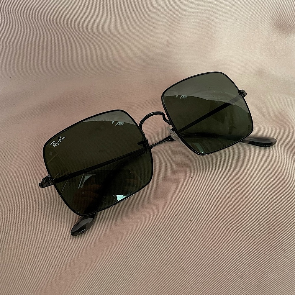 Black Rectangular Ray-Bans - image 1